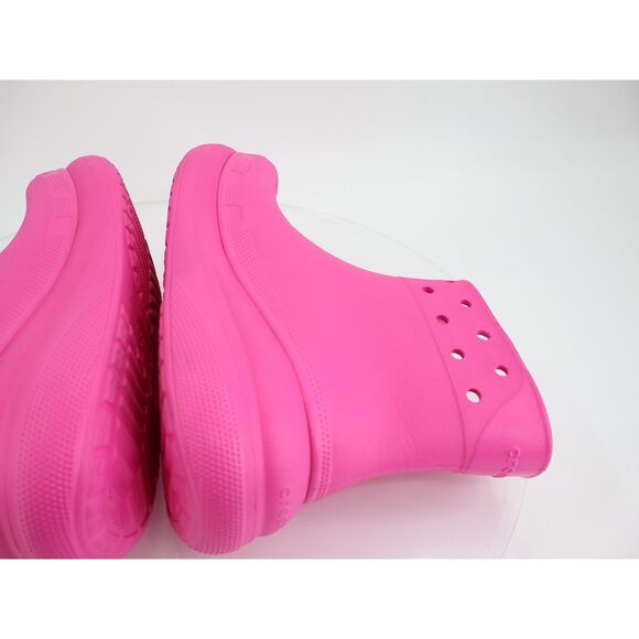 Crocs Classic Crush Rain Boot Size Womens 11 Pink Rubber Slip On Bootie - Picture 8 of 12